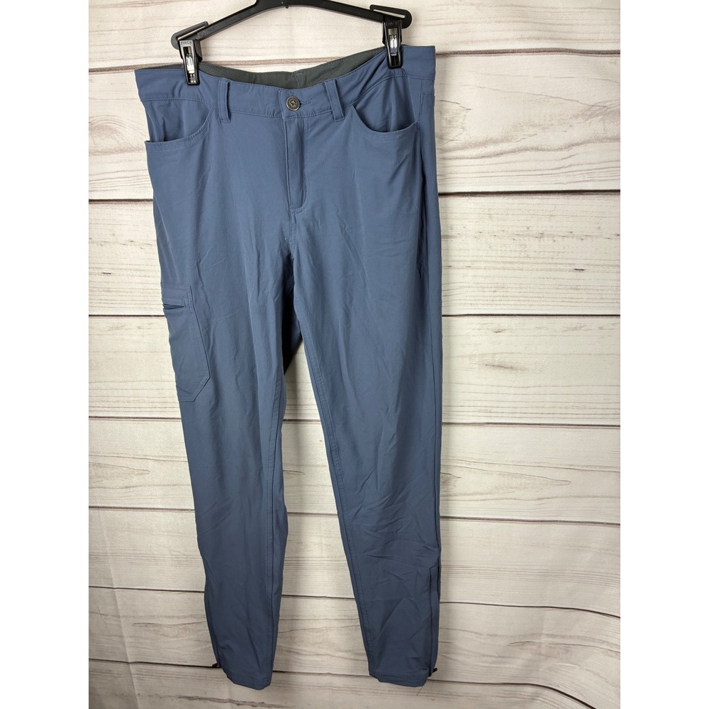 Patagonia Quandary Hiking Pants Womens 6 Blue Gray Cargo Zipper Ankle Trail